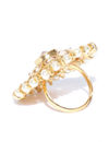 YouBella Off-White Gold-Plated Adjustable Finger Ring