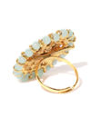 YouBella Sea Green Gold-Plated Adjustable Finger Ring