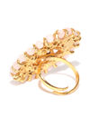 YouBella Pink Gold-Plated Adjustable Finger Ring