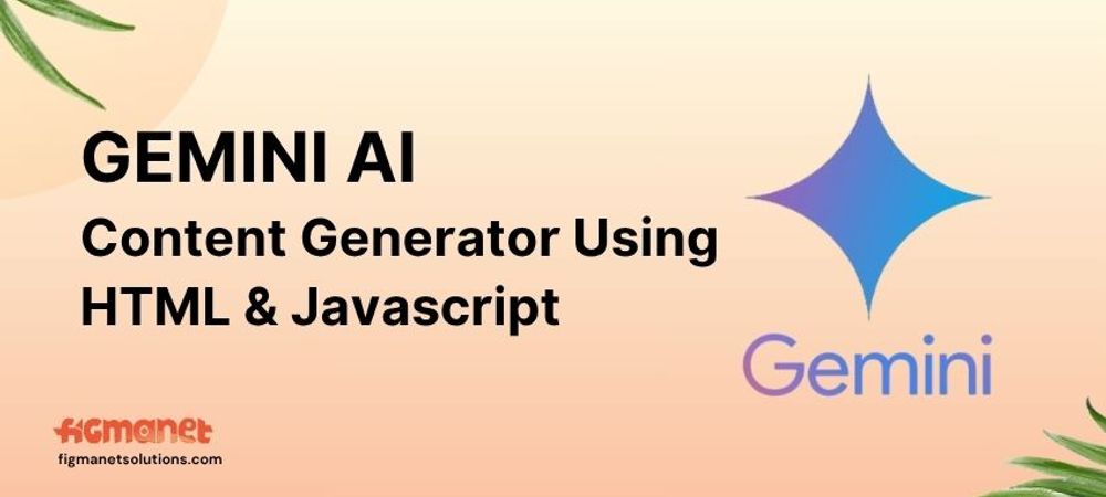 GEMINI AI Content Generator Using HTML & Javascript