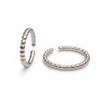 Alternating Two-Tone Bead Toe Ring Set