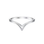 Essence Stackable V Silver Ring