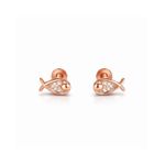 Fish shape Rose studs