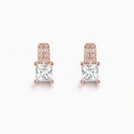 Modern prism rhodium studs