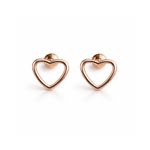 Open heart rose studs