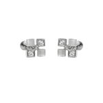 Silver pearl stud
