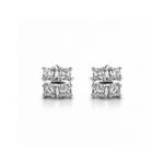 Square shape diamond minimal studs