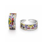 The Pop-Art Character Enamel Band Ring