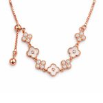 The Rose Gold Clover Bloom Necklace