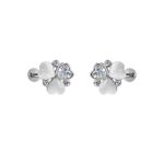 White n diamond lux studs
