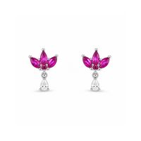 Ruby Bloom Teardrop earrings 