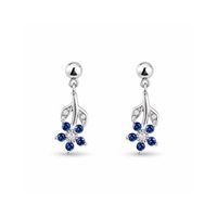 Sapphire Bloom Drop Earrings