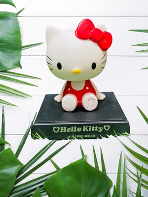Hello Kitty - Bobblehead with a Mobile Holder - intended for use as a car dashboard accessory or desk decoration