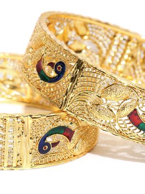 YouBella Traditional Gold Plated Bangles for Women (2.4)