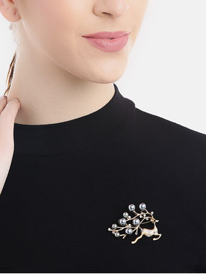 Buy Silver-Toned Brooches & Pins for Women by Youbella Online