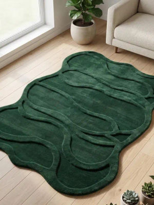 Emerald Green Irregular Rug Emerald Green Irregular Rug