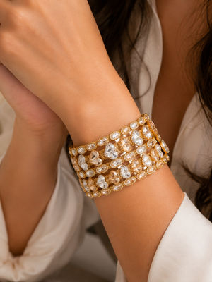 Noor Mahal Crystal Bangles (Pack of 6)