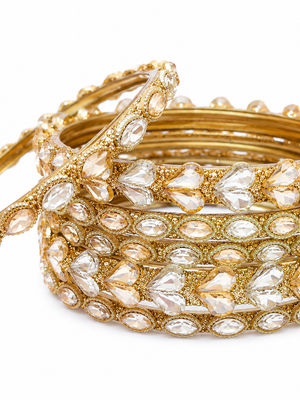 Noor Mahal Crystal Bangles (Pack of 6)