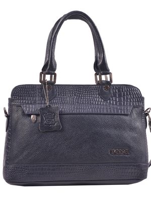 BESSEL A0469 WOMEN LEATHER HANDBAG BLUE