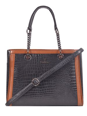 EMINENCE A0499 LEATHER HANDBAG BLACK
