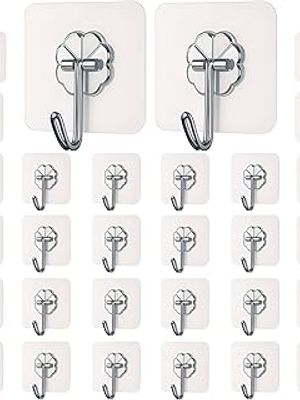 DALUCI Self Adhesive Wall Hooks for Hanging - 30 Pcs 