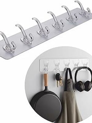KINCMAX 2Pcs Aluminium Self Adhesive Wall Mounted Shelf