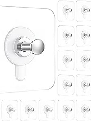 DALUCI Self Adhesive Wall Hooks 20 Pcs – Heavy Duty Nail-Free