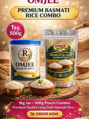 Om Jee Basmati Rice Combo Pack 1 KG and 500 GM 