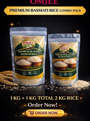Om Jee Basmati Biryani Rice- 1 KG & 500 GM Combo Pack