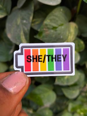 She/They Sticker 