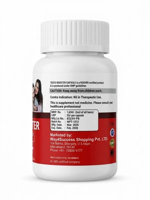 Harb X Testo Booster Capsules for Men Stamina & Energy (30 Caps, 800mg) - 100% Ayurvedic