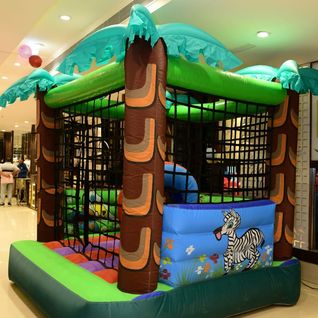 Jungle theme bouncy castle