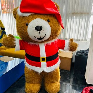 Teddy Santa Mascot