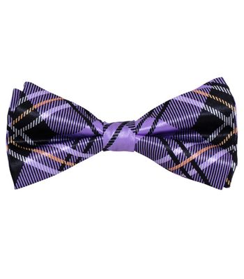 Tiekart men multi checkered double bow tie