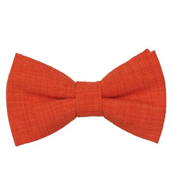 Tiekart men red plain solids linen knotted double bow tie