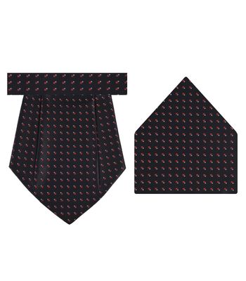 Tiekart cool combos black cravat+pocket square