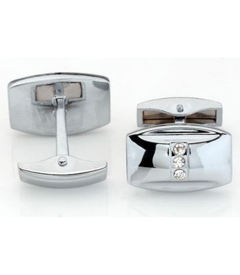 Tiekart men silver cufflink