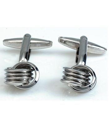 Tiekart men silver cufflink