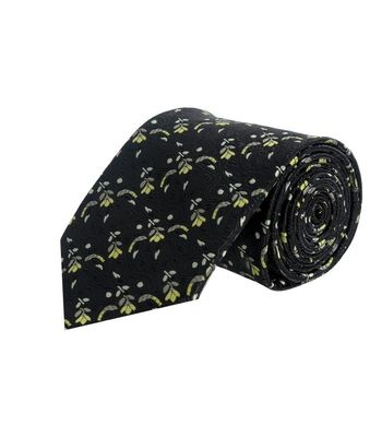 Tiekart men black floral tie