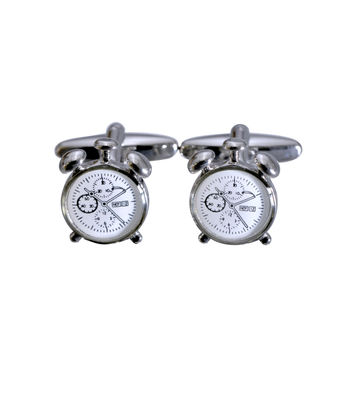 Tiekart men silver funky cufflink