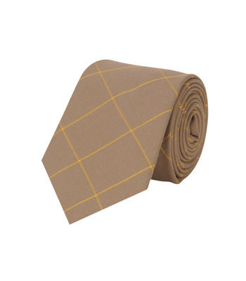 Tiekart men brown checked woollen tie Tiekart men brown checked woollen tie