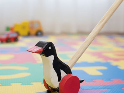 Wooden Penguin Pusher