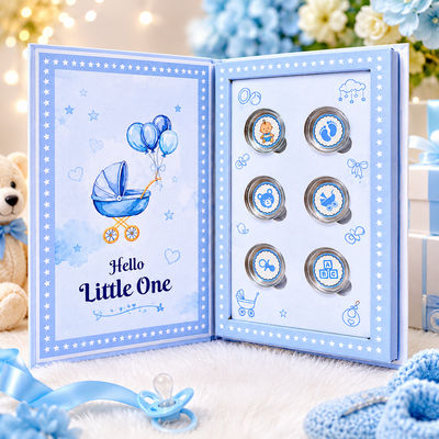 It's a Boy  6gm  999 silver coin gifting hamper with 6 coin set 