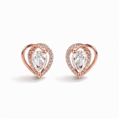 Serene Sparkle Rose Studs