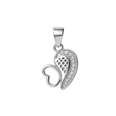 The Angel Wing Half-Heart Pendant