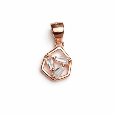 The Geometric Crystal Hexagon Pendant