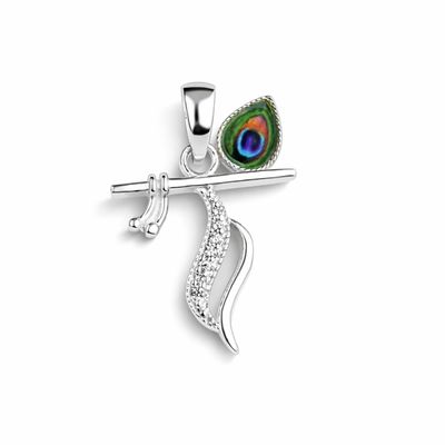 The Peacock Feather & Flute Signature Pendant