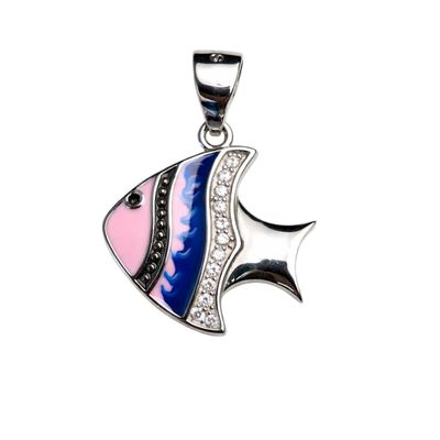 The Tropical Reef Enamel Fish Pendant