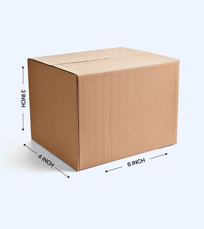 Corrugated Boxes 6x4x3 inches (Pack of 100)