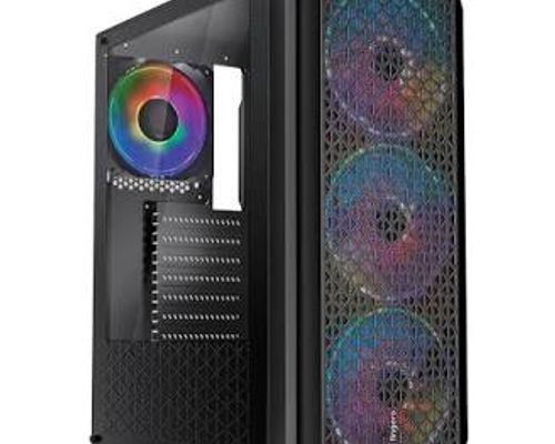 FINGERS Commando-E14 Full ATX PC Cabinet with Tempered Glass Side Panel & 4 RGB Fans